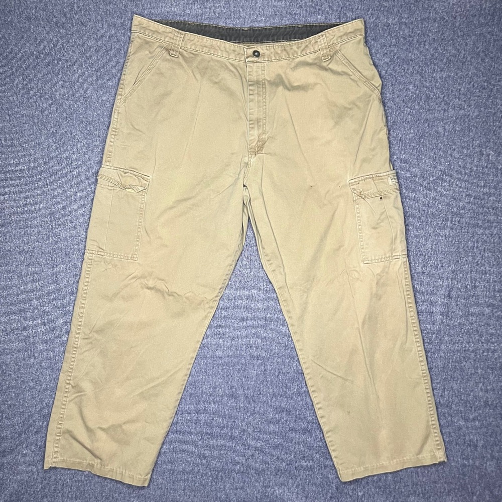 Wrangler Relaxed Fit Cargo Pants Khaki Mens Size 40x30 Outdoor Work Utility‎